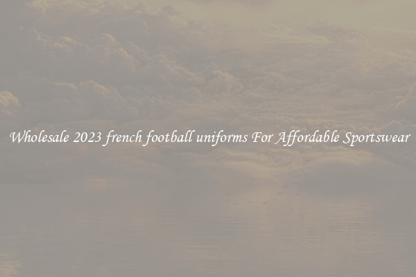 Wholesale 2023 french football uniforms For Affordable Sportswear