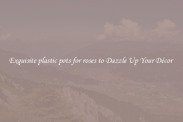 Exquisite plastic pots for roses to Dazzle Up Your Décor 