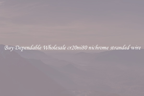 Buy Dependable Wholesale cr20ni80 nichrome stranded wire