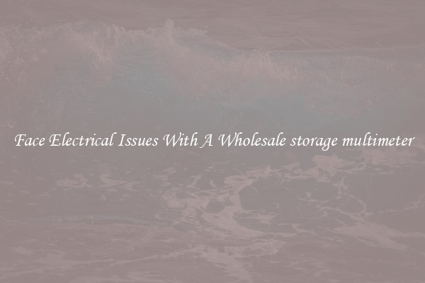 Face Electrical Issues With A Wholesale storage multimeter
