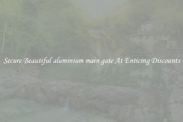 Secure Beautiful aluminium main gate At Enticing Discounts