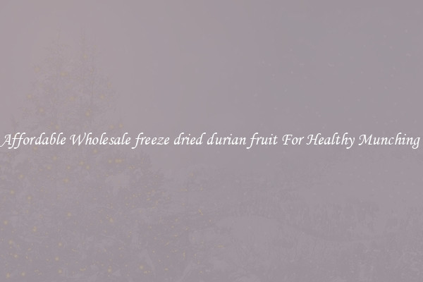 Affordable Wholesale freeze dried durian fruit For Healthy Munching 